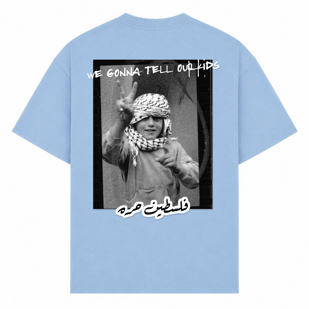 KIDS Oversized Shirt - powder blue