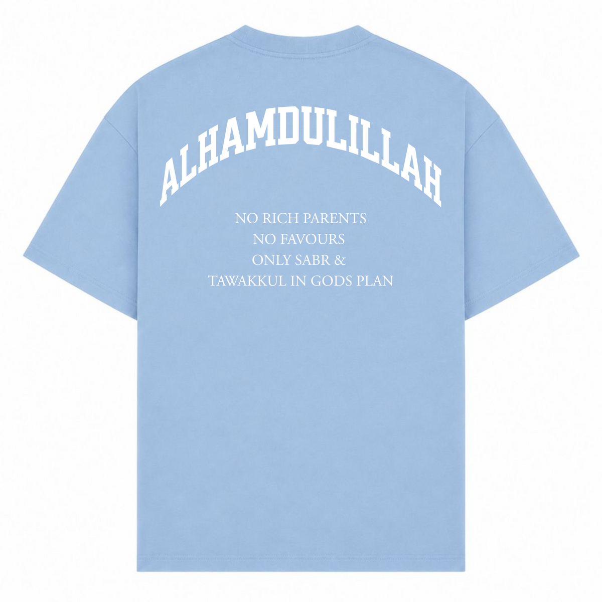 NO RICH PARENTS Oversized Shirt - powder blue