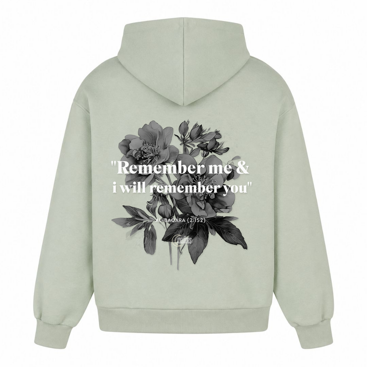 REMEBER ME Oversized Hoodie - light asphalt