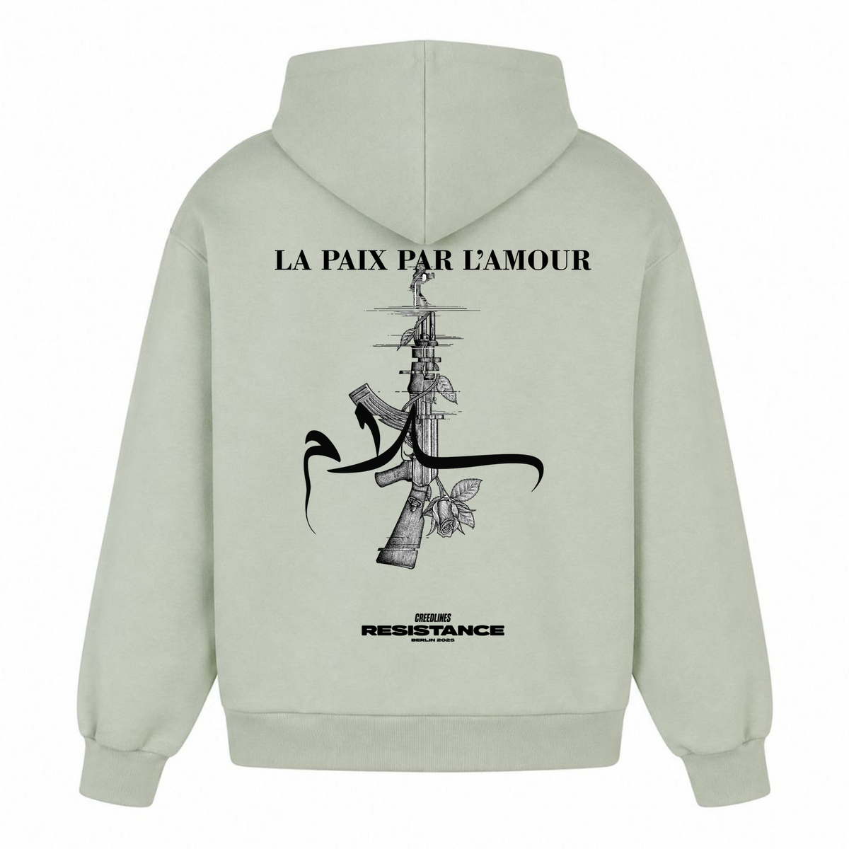 L'AMOUR Oversized Hoodie - light asphalt