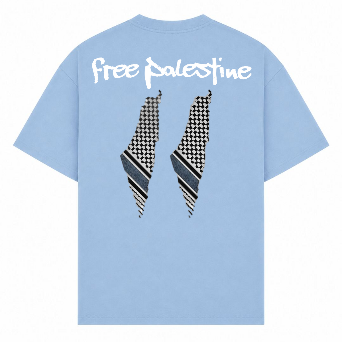 FREE PLSTN Oversized Shirt - powder blue