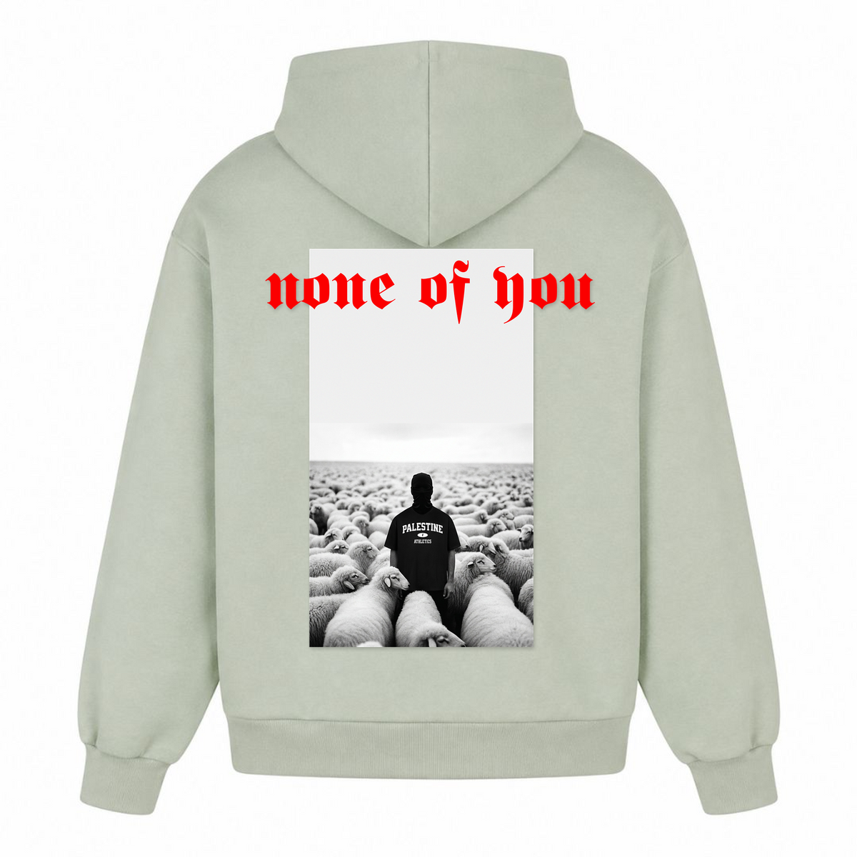 NONE OF YOU Oversized Hoodie - light asphalt