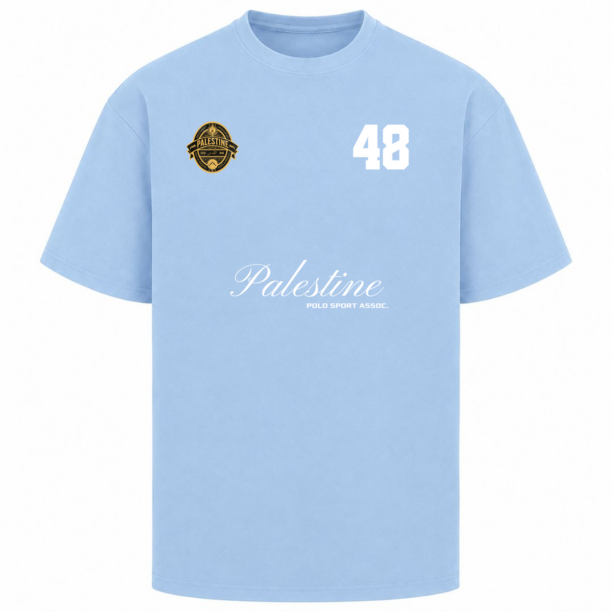 PLSTN Polo Oversized Shirt - powder blue