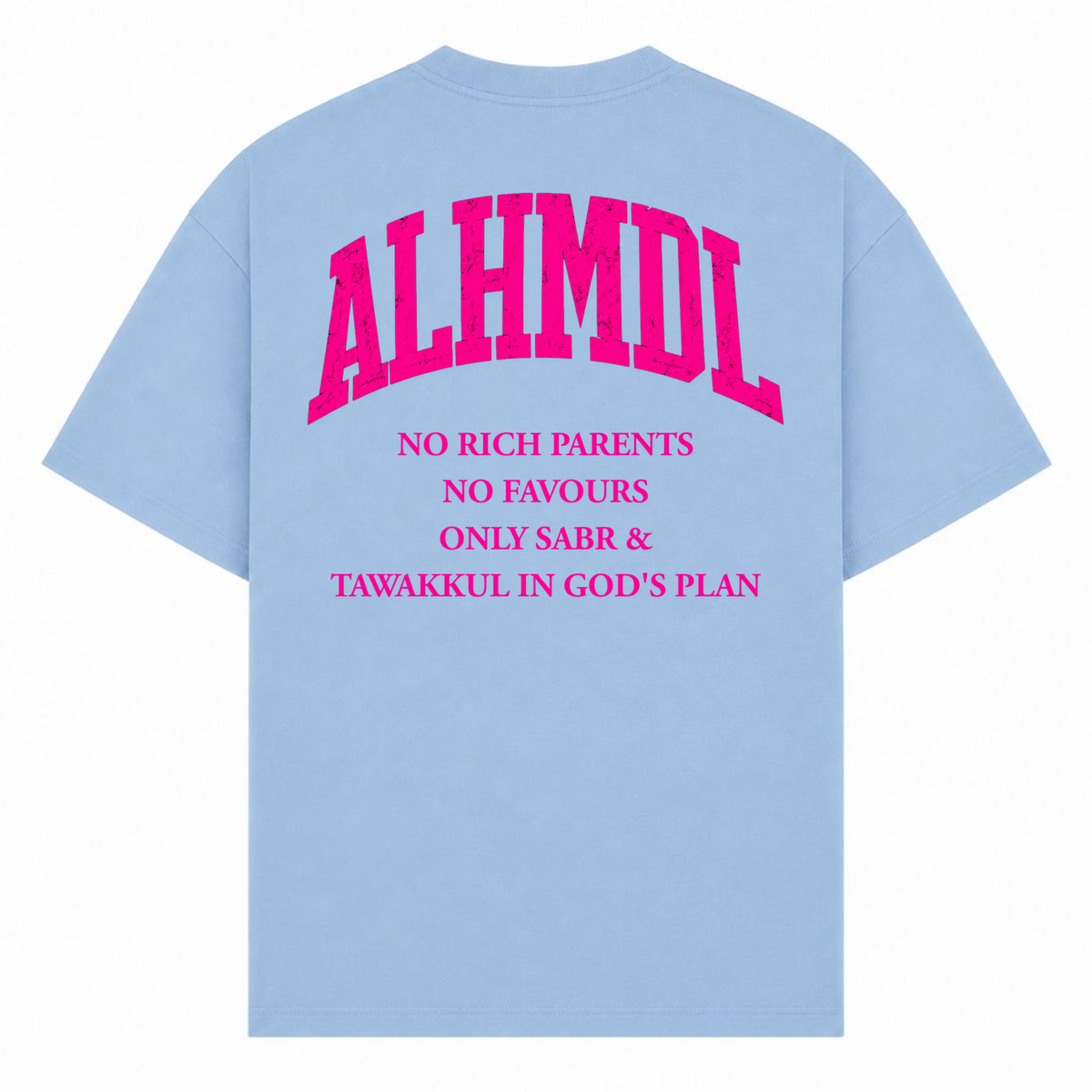 NO RICH PARENTS 3 Oversized Shirt - powder blue
