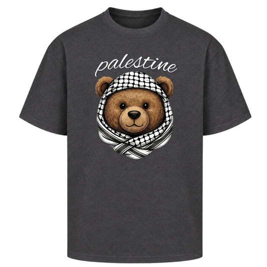 PLSTN Bear Oversized Shirt - Charcoal (Heather)