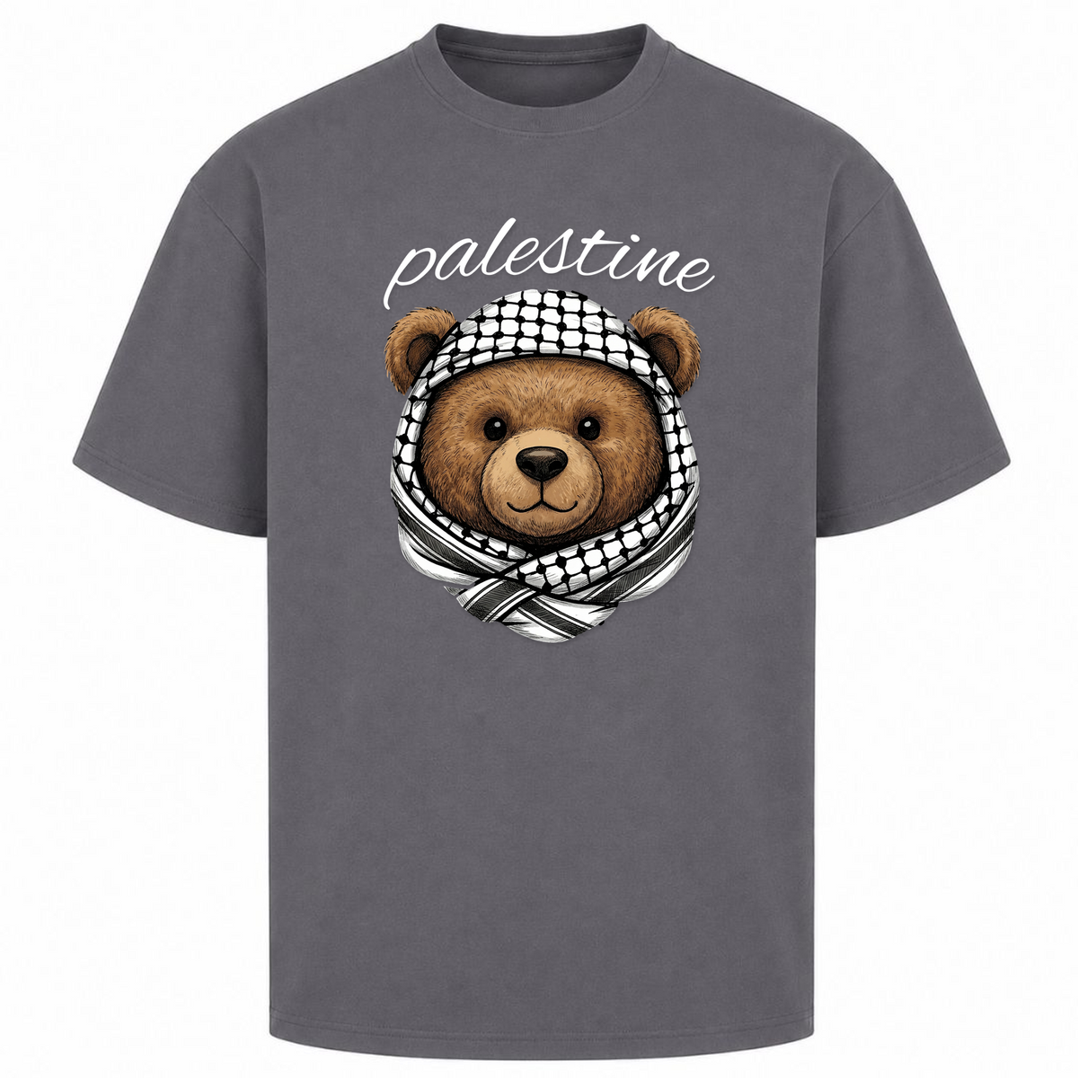 PLSTN Bear Oversized Shirt - dark grey 