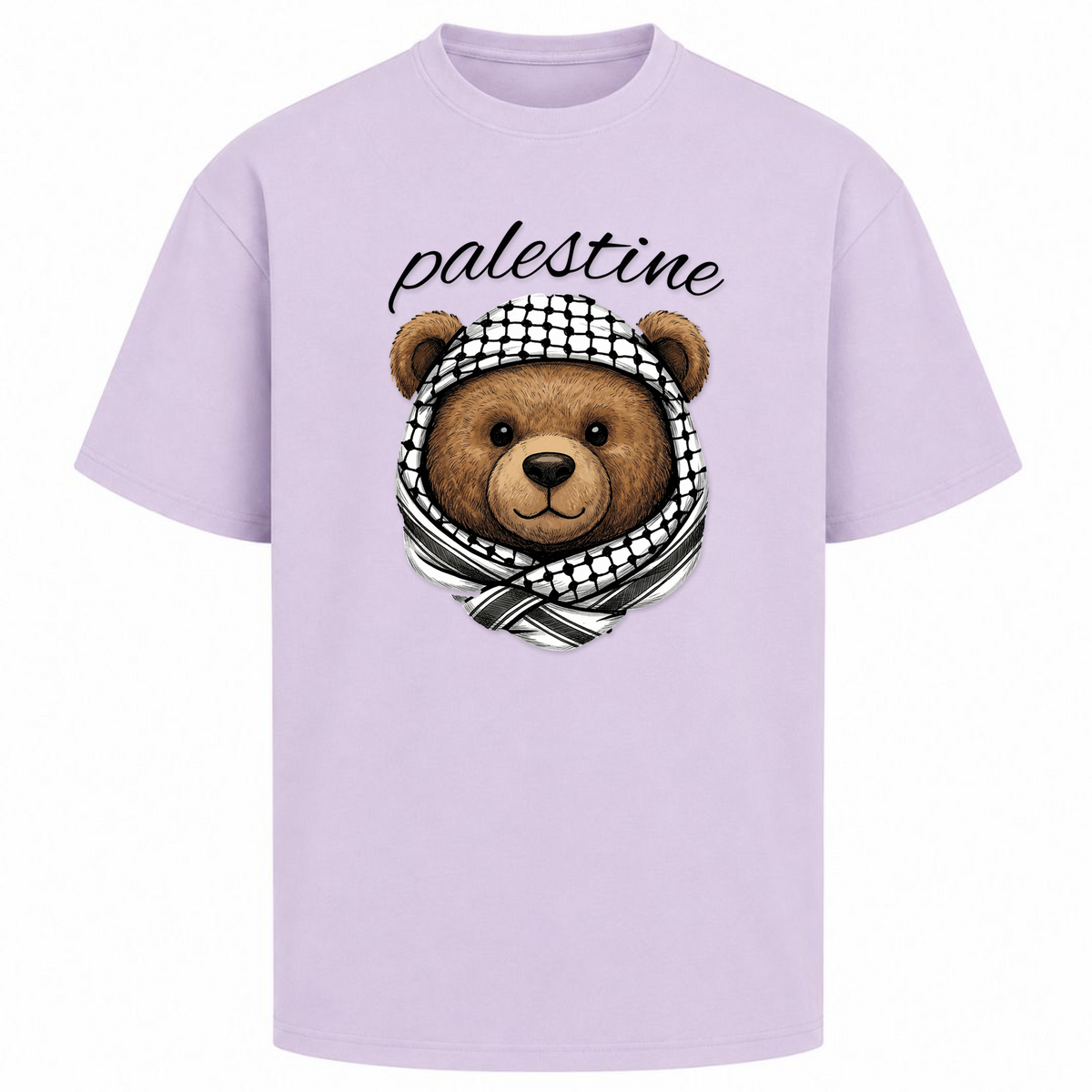 PLSTN Bear Oversized Shirt - lilac
