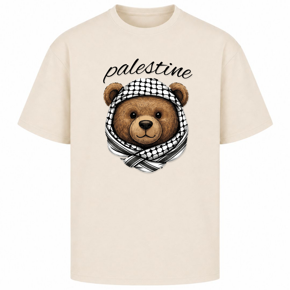 PLSTN Bear Oversized Shirt - Sand