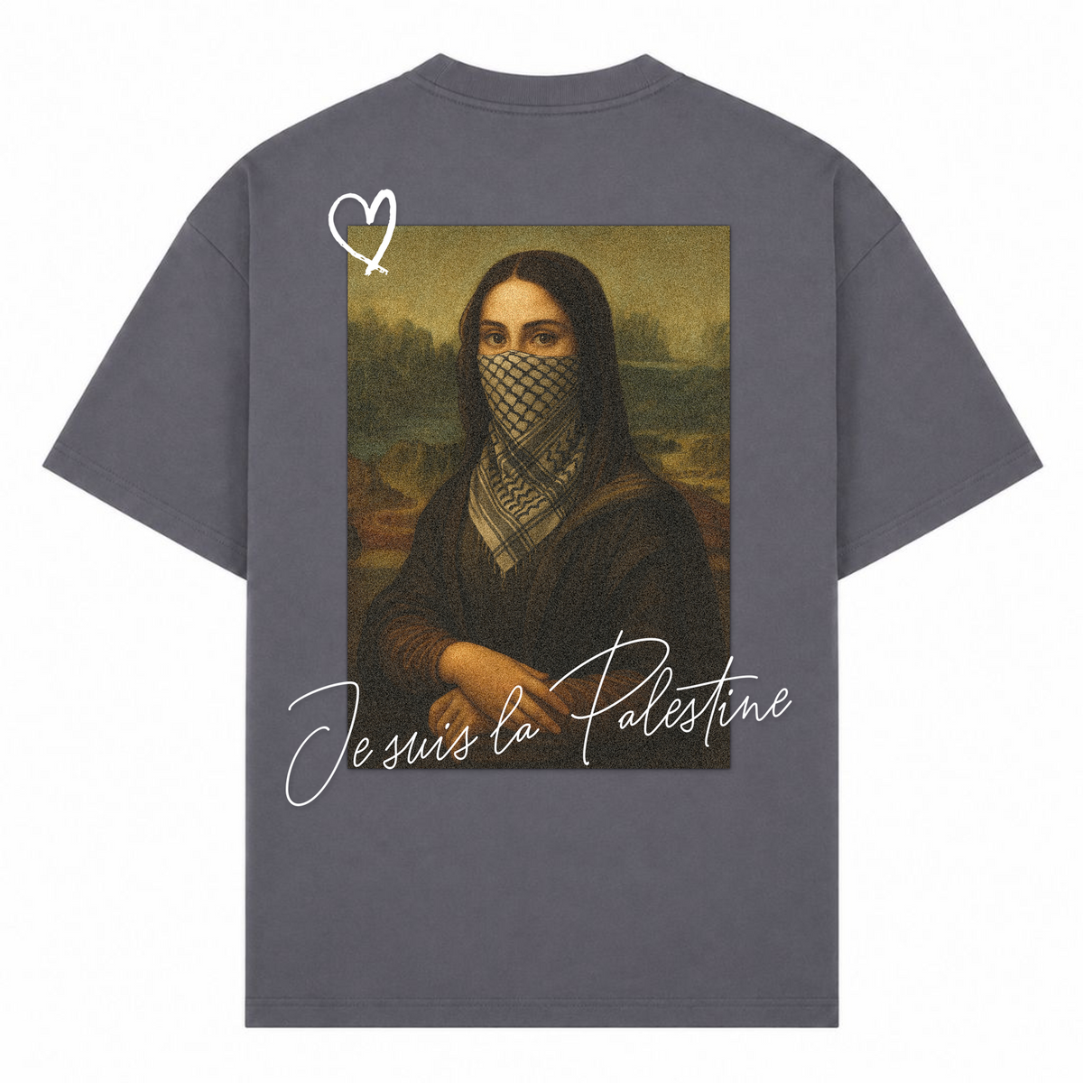 JE SUIS Oversized Shirt - dark grey 