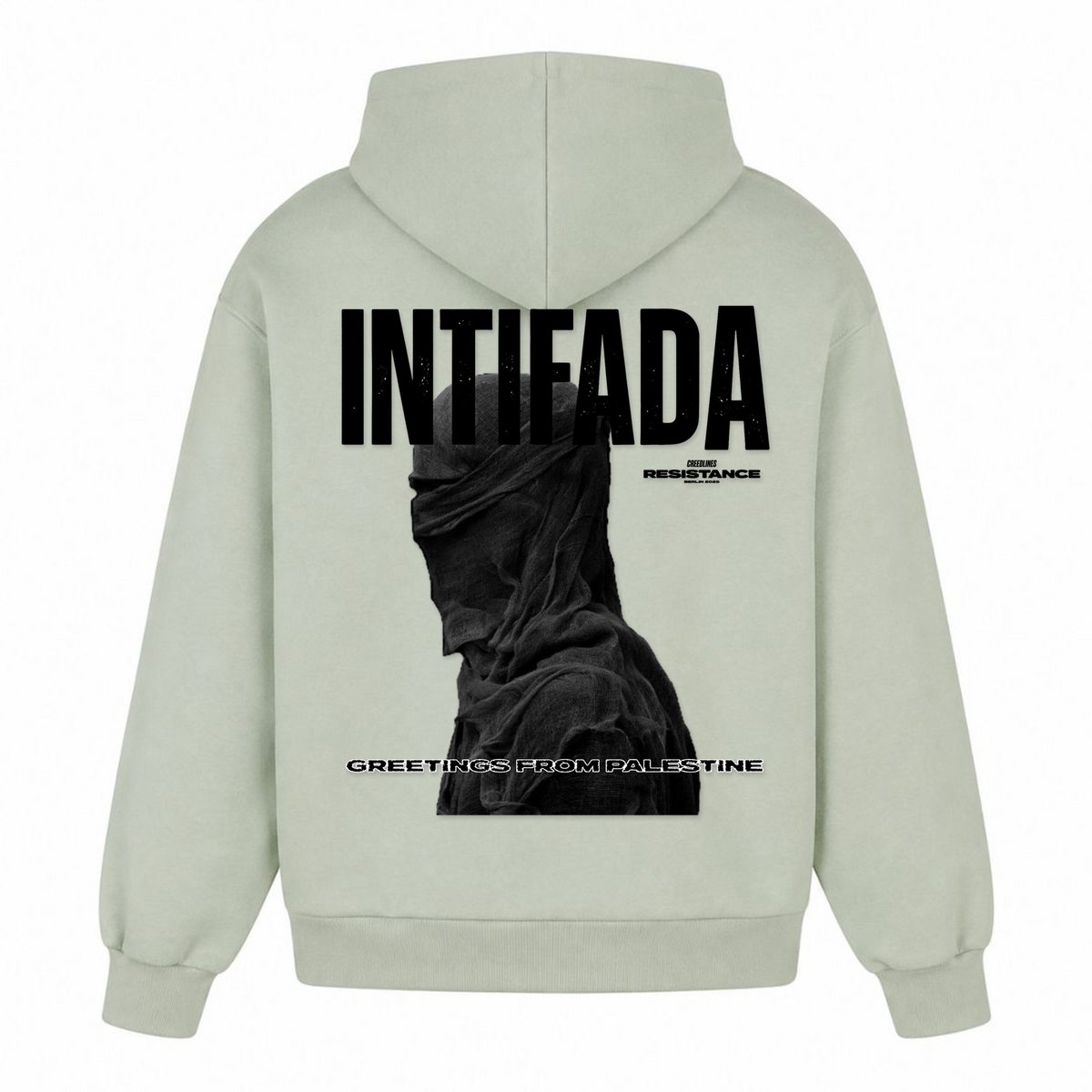 INTIFADA Oversized Hoodie - light asphalt