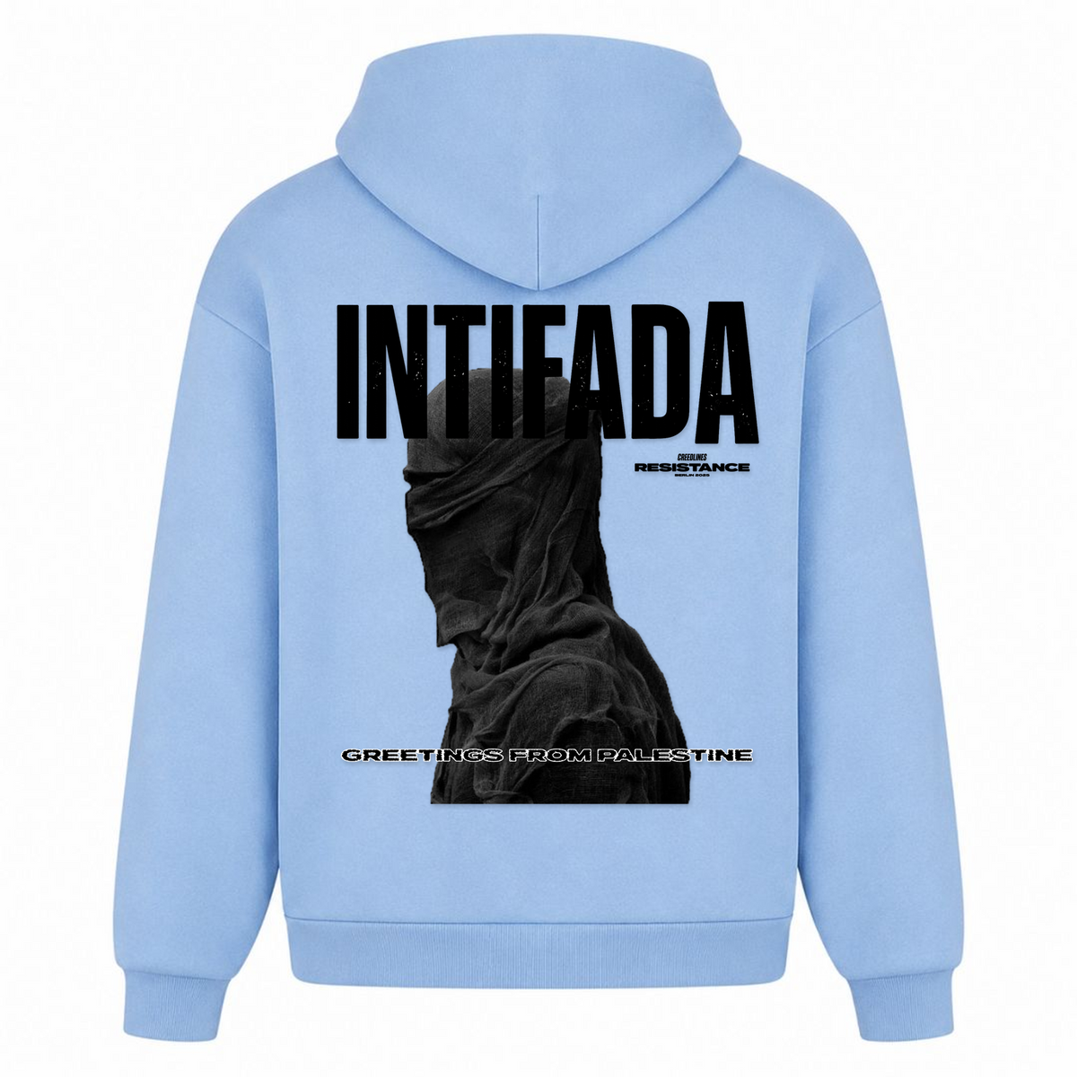 INTIFADA Oversized Hoodie - powder blue