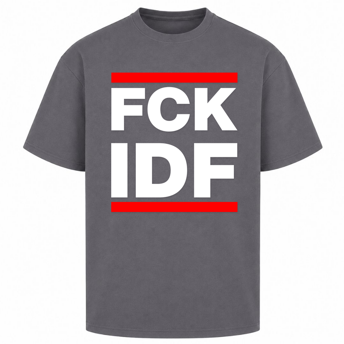 FCK Oversized Shirt - dark grey 