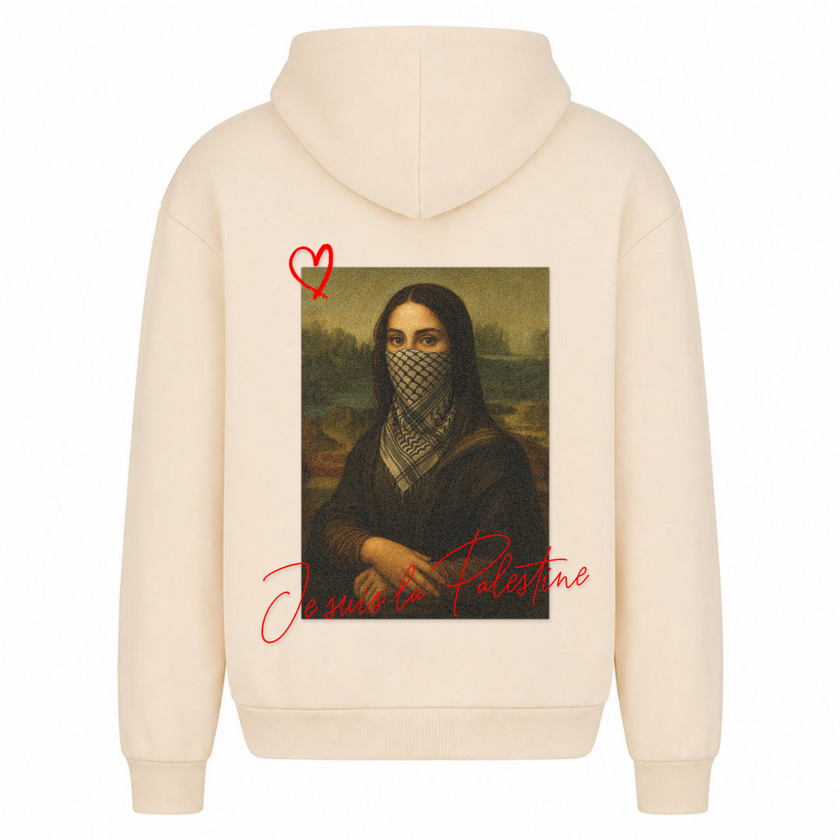 JE SUIS Oversized Hoodie - White Sand