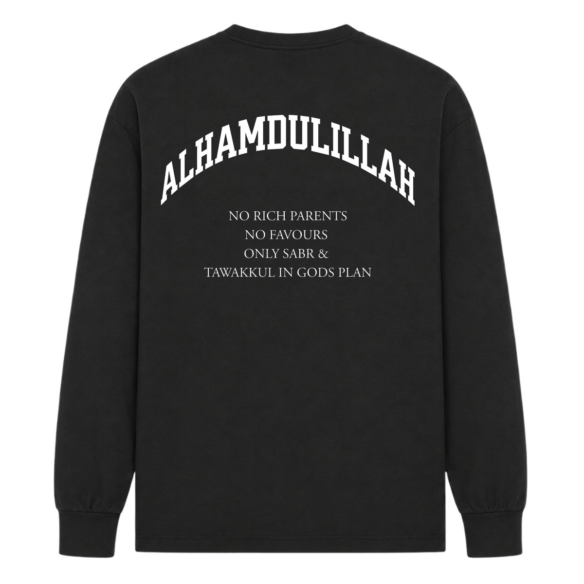 NO RICH PARENTS LONGSLEEVE OVERSIZE FIT - Black - Rueckseite