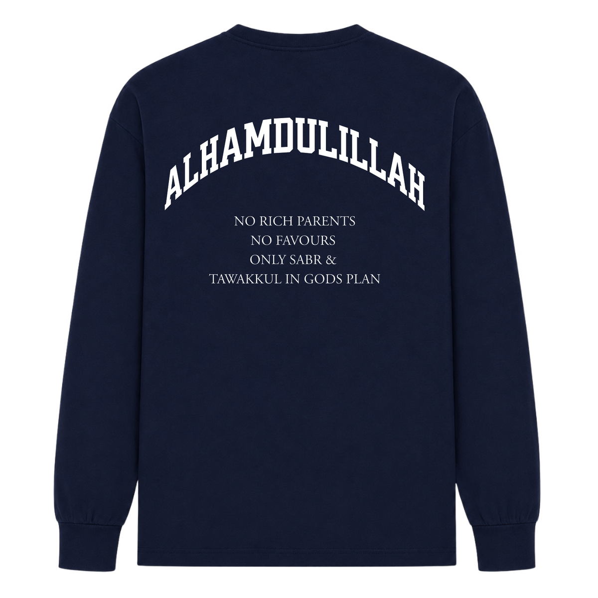 NO RICH PARENTS LONGSLEEVE OVERSIZE FIT - Navy - Rueckseite