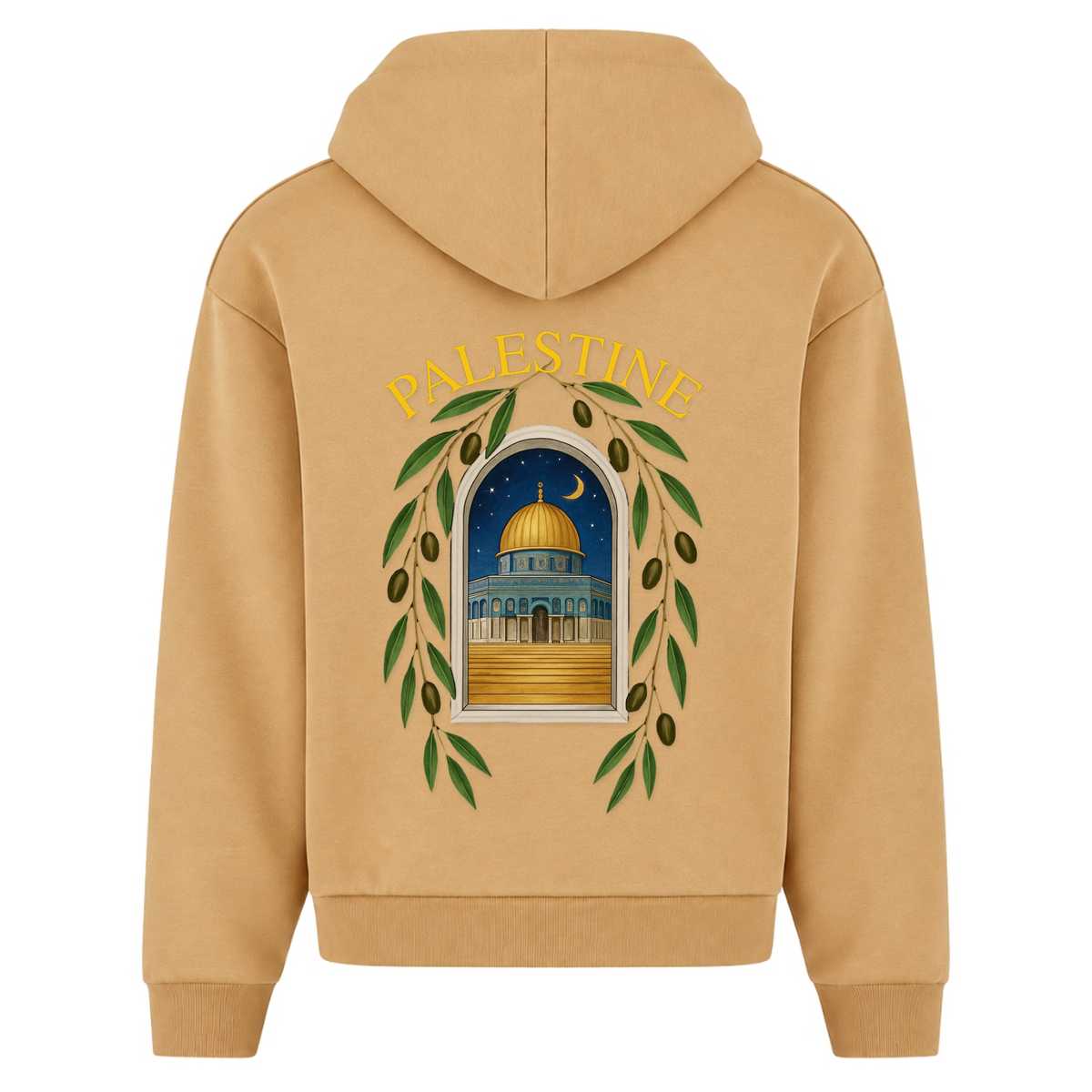 QUDS Oversized Zipper Hoodie - U. Beige