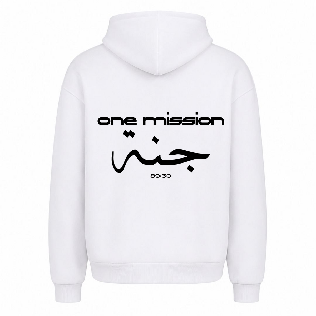 1MISSION Oversized Hoodie - Weiß