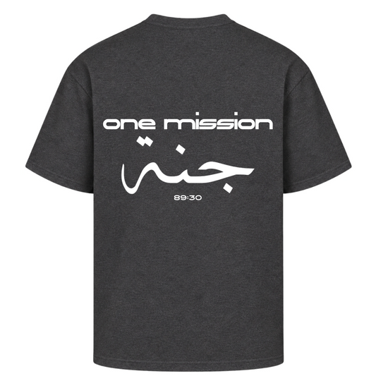 1MISSION Oversized Shirt - Charcoal (Heather)
