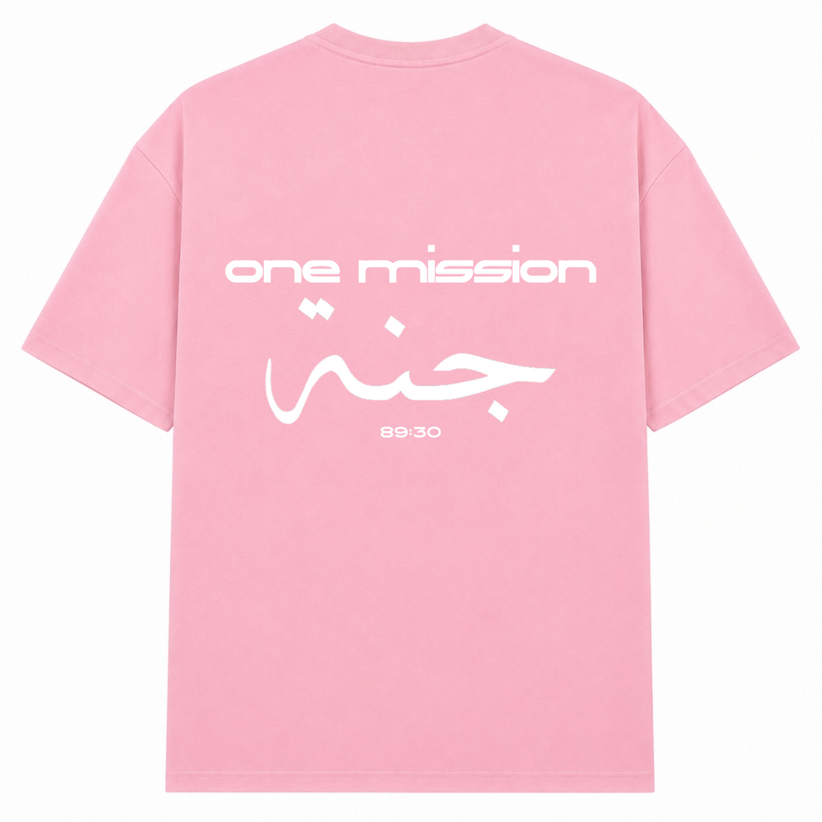 1MISSION Oversized Shirt - Soft Pink 
