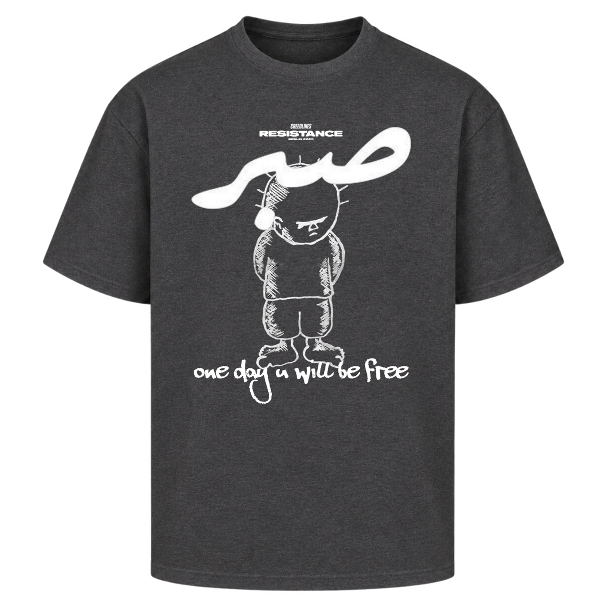 1DAY Oversized Shirt  - Charcoal (Heather)