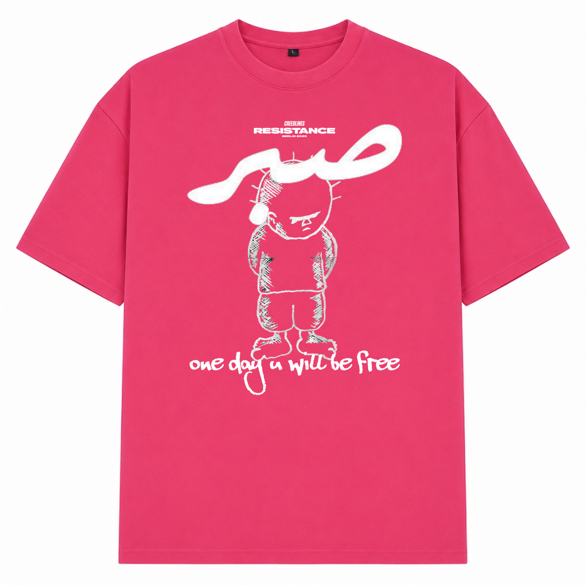 1DAY Oversized Shirt  - Hibiskus Pink