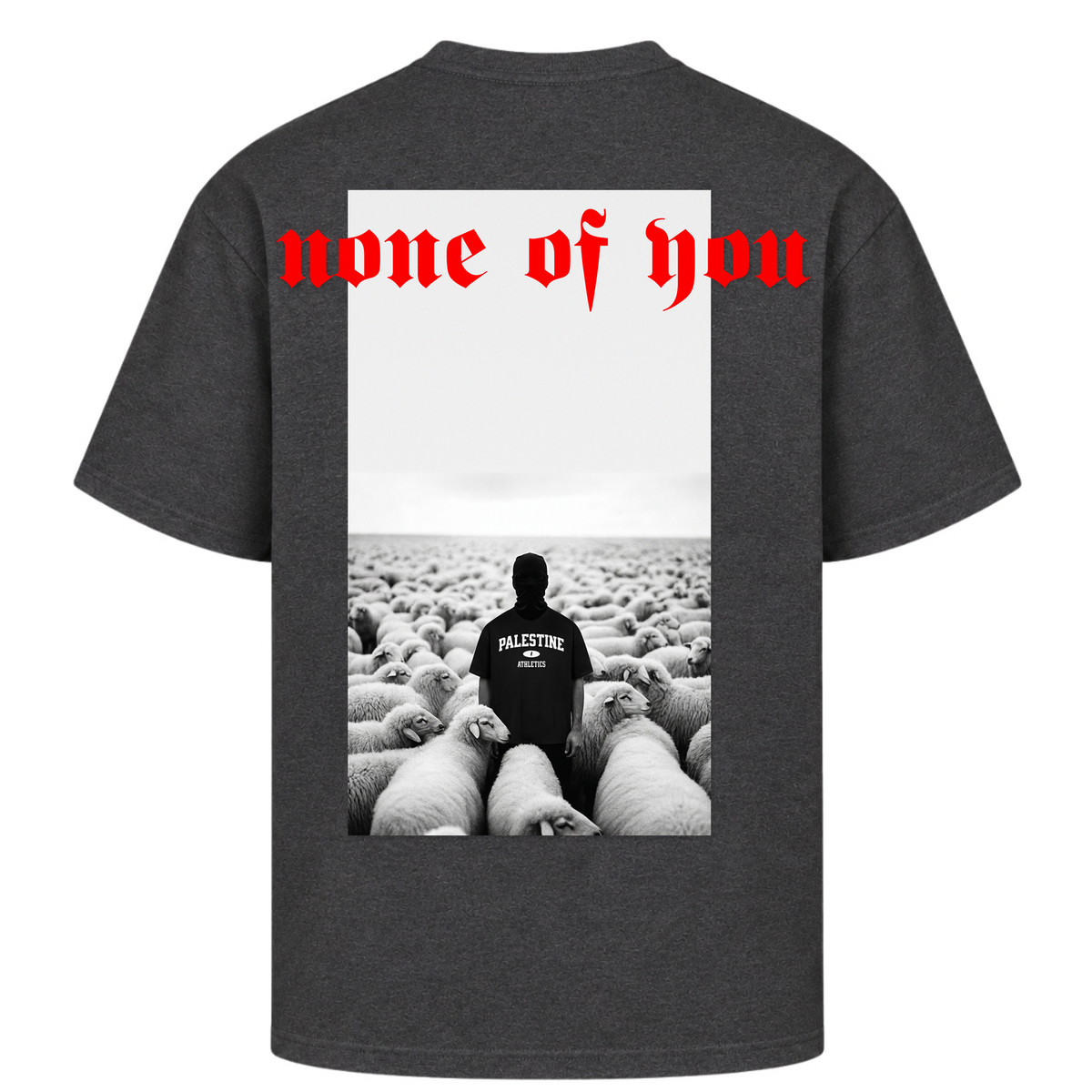 NONE OF YOU Oversized Shirt - Charcoal (Heather)