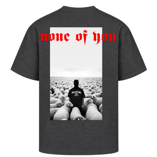 NONE OF YOU Oversized Shirt - Charcoal (Heather)
