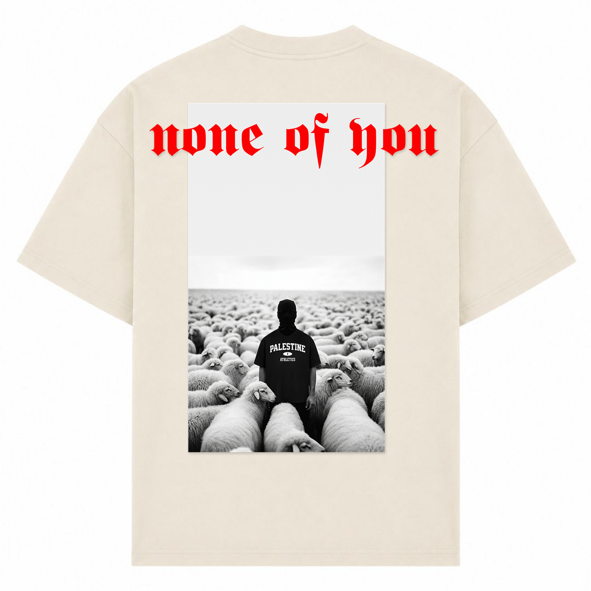 NONE OF YOU Oversized Shirt - Sand