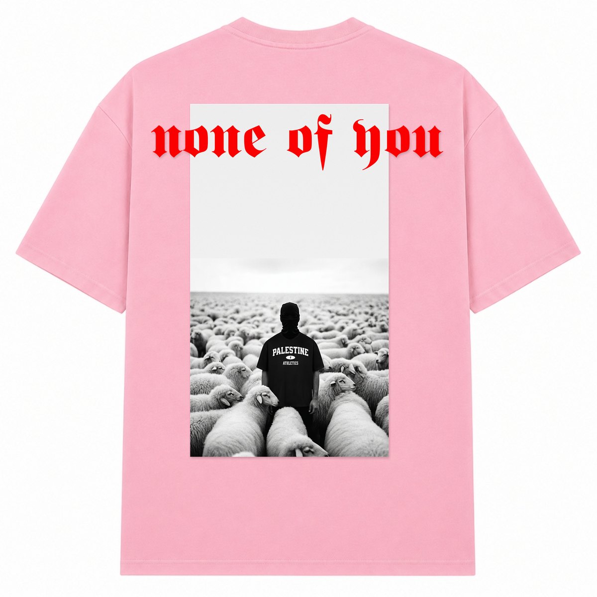 NONE OF YOU Oversized Shirt - Soft Pink 