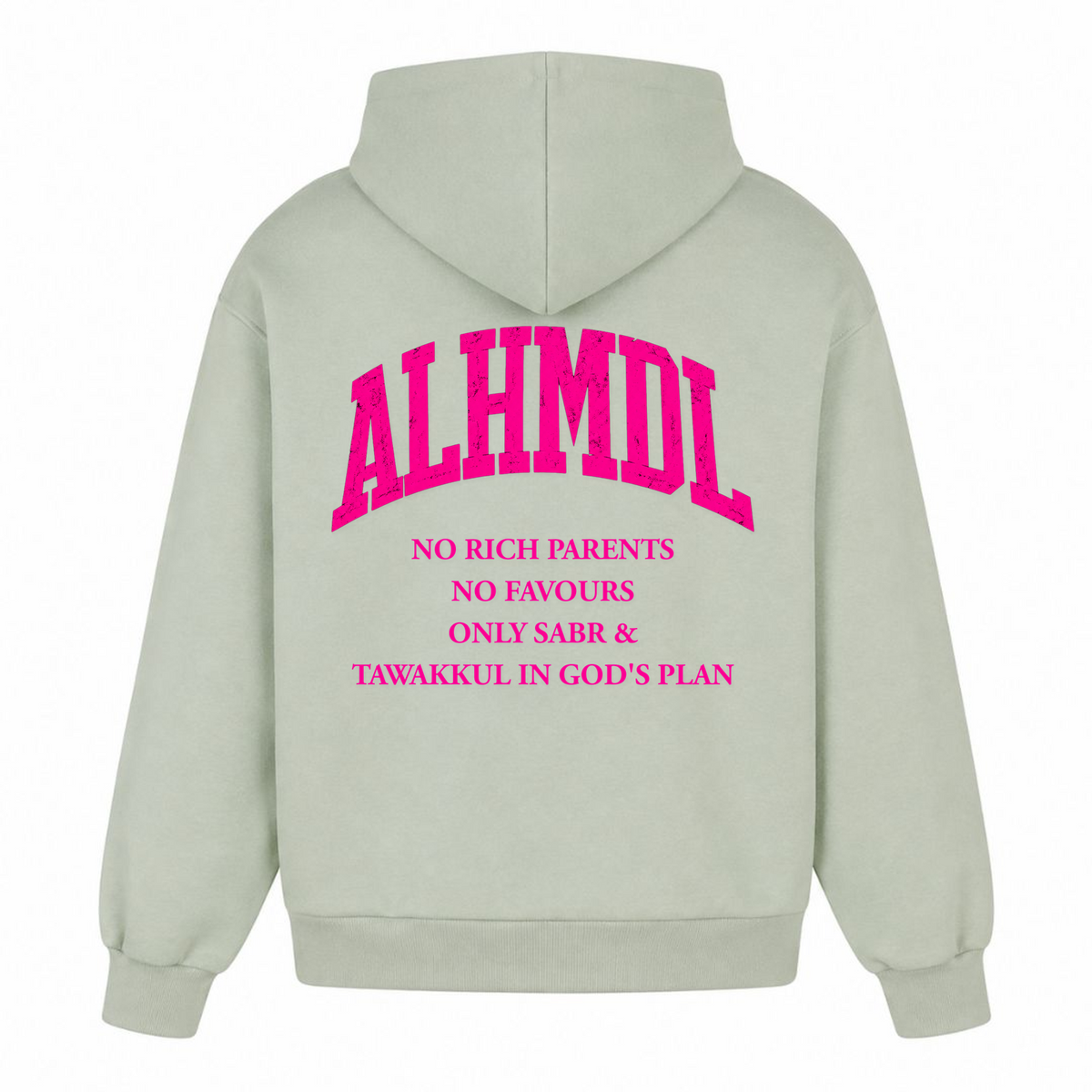 NO RICH PARENTS 3 Oversized Hoodie  - light asphalt