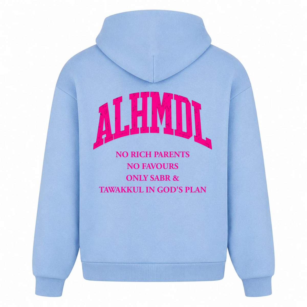 NO RICH PARENTS 3 Oversized Hoodie  - powder blue