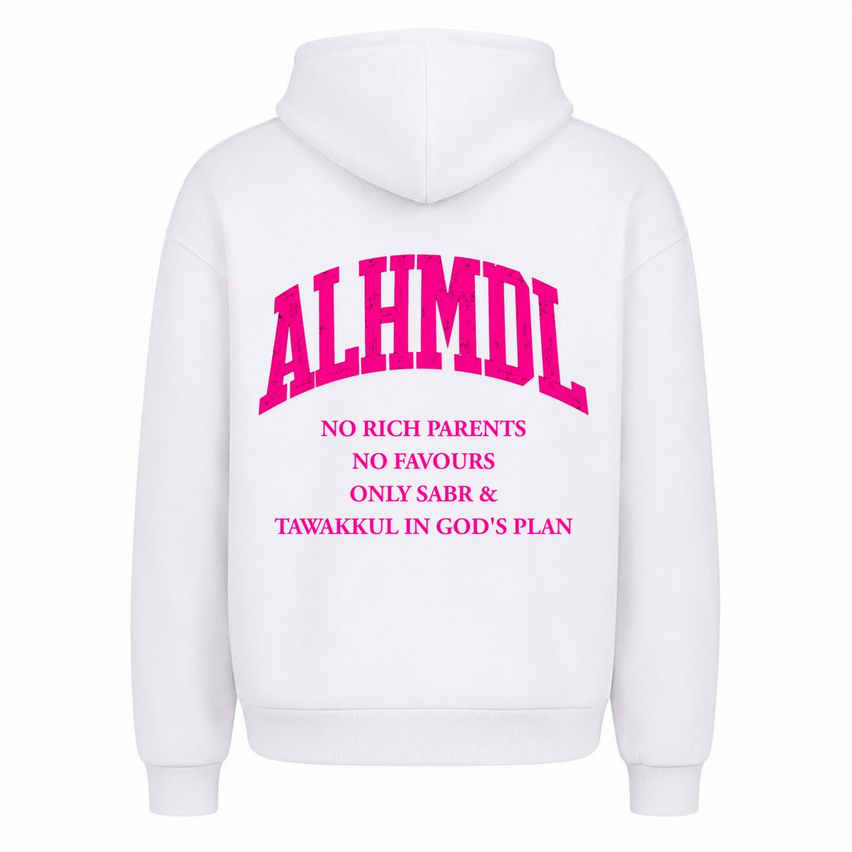 NO RICH PARENTS 3 Oversized Hoodie  - Weiß