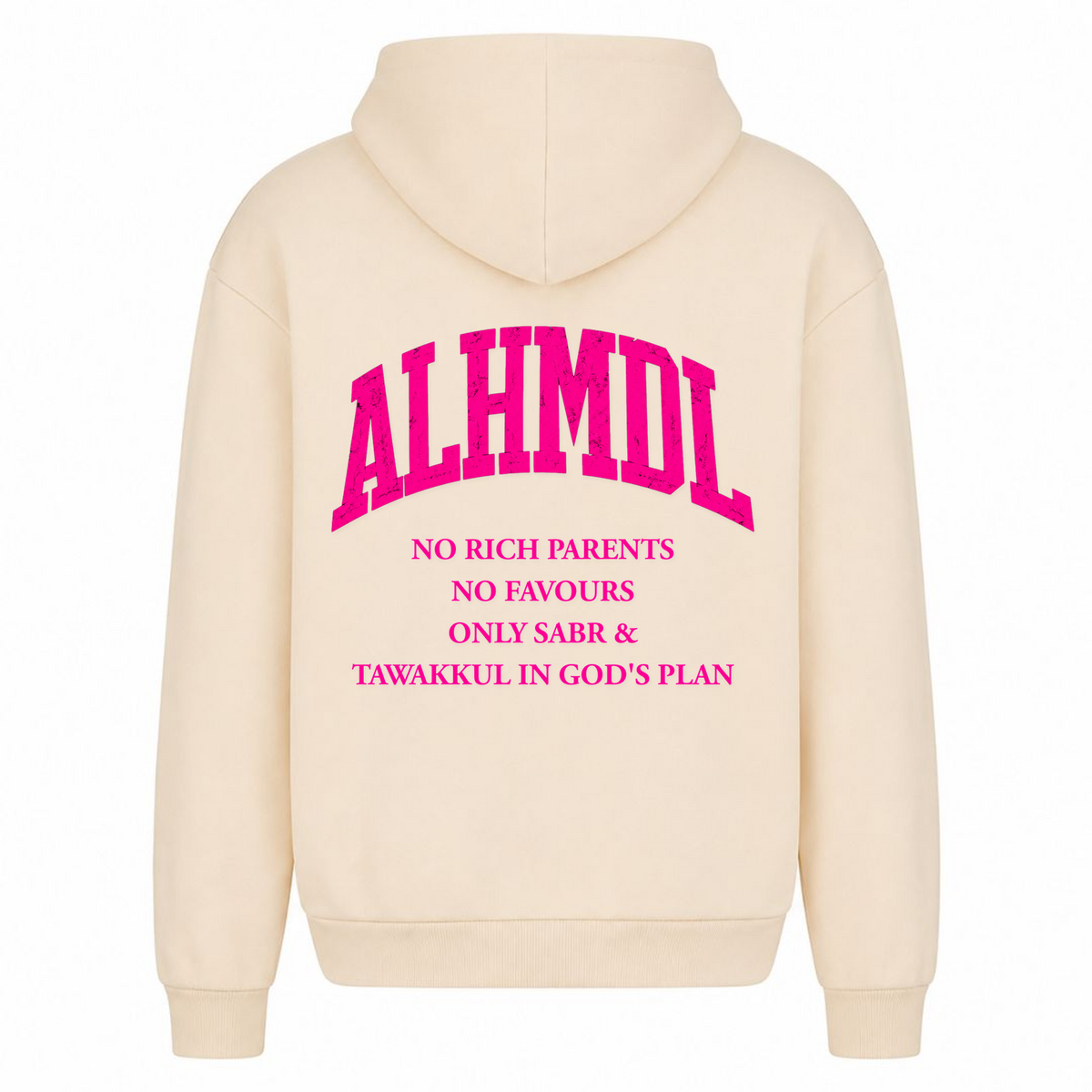 NO RICH PARENTS 3 Oversized Hoodie  - White Sand