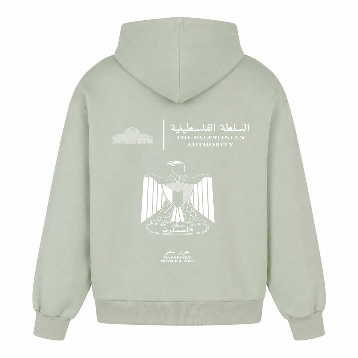 PASSPORT Oversized Hoodie - light asphalt - Rueckseite