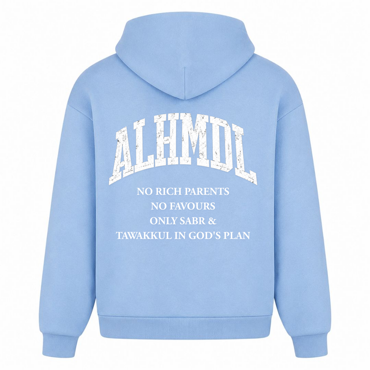 NO RICH PARENTS 4 Oversized Hoodie - powder blue - Rueckseite