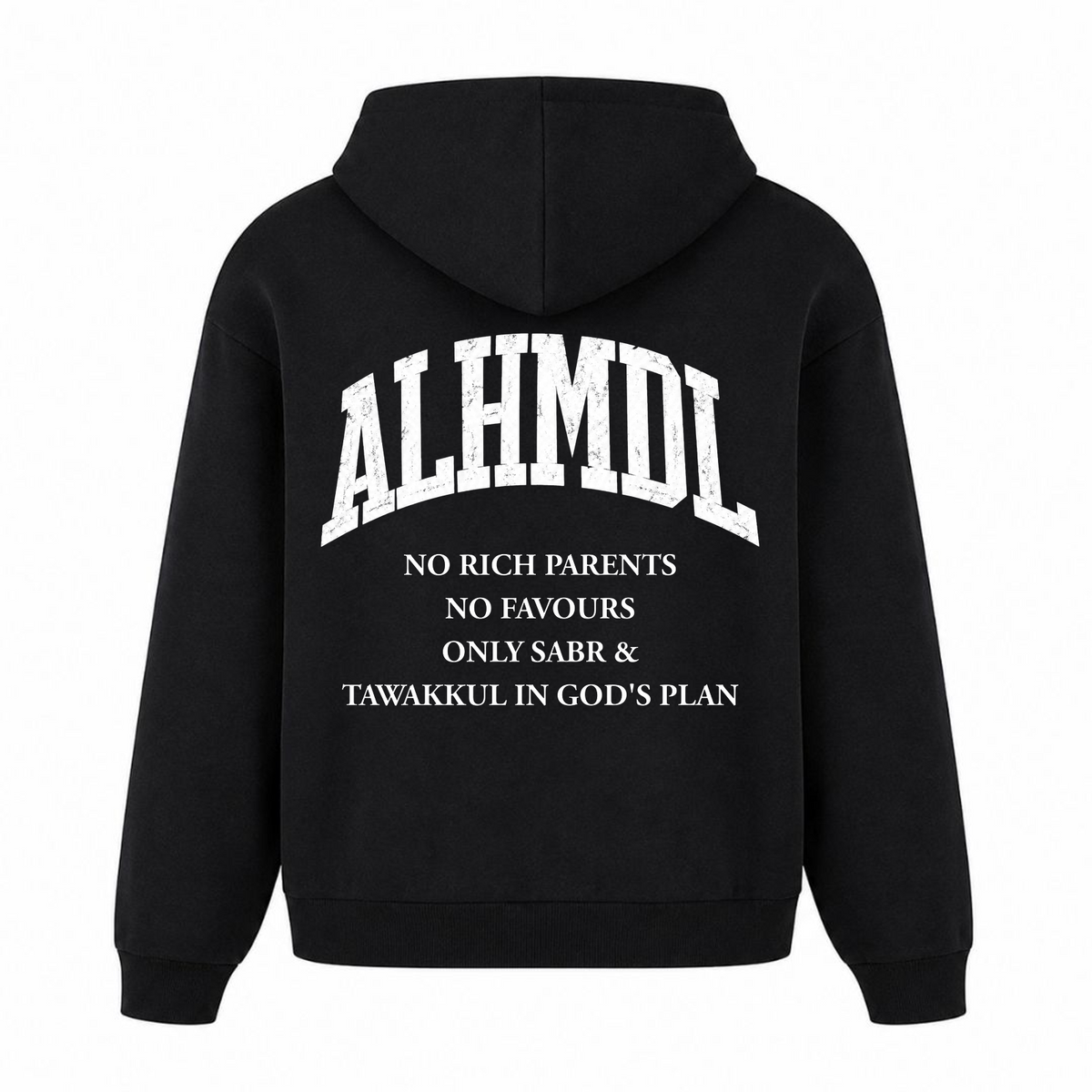 NO RICH PARENTS 4 Oversized Hoodie - Schwarz - Rueckseite