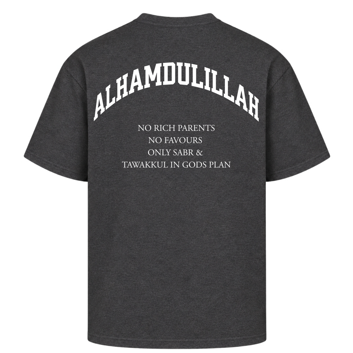 NO RICH PARENTS Oversized Shirt  - Charcoal (Heather)