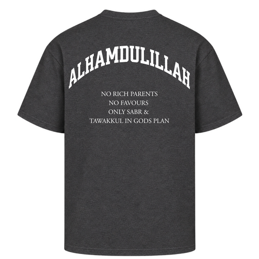 NO RICH PARENTS Oversized Shirt  - Charcoal (Heather)