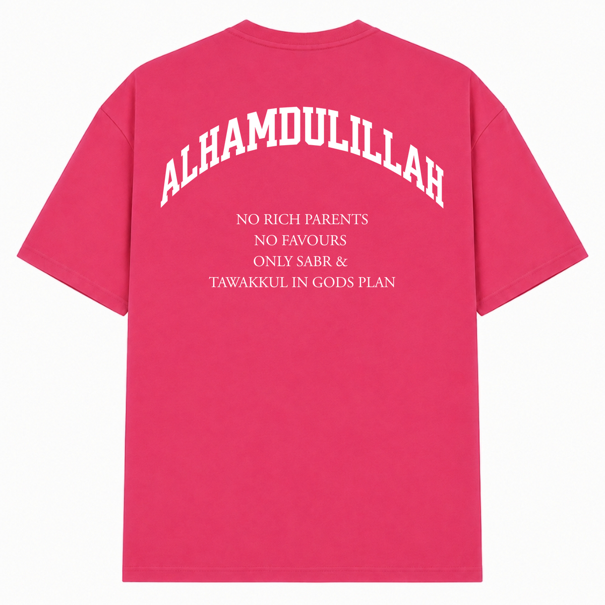 NO RICH PARENTS Oversized Shirt  - Hibiskus Pink