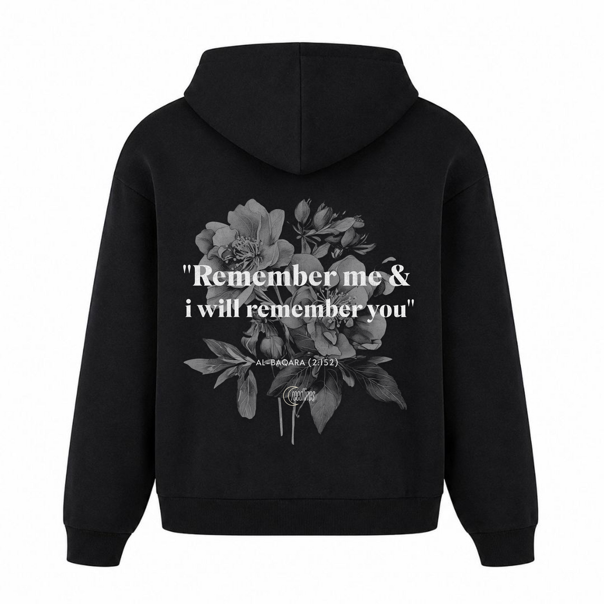REMEBER ME Oversized Hoodie - Schwarz