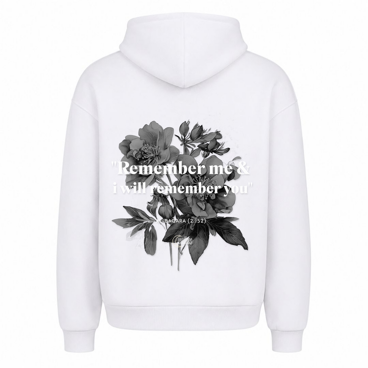 REMEBER ME Oversized Hoodie - Weiß