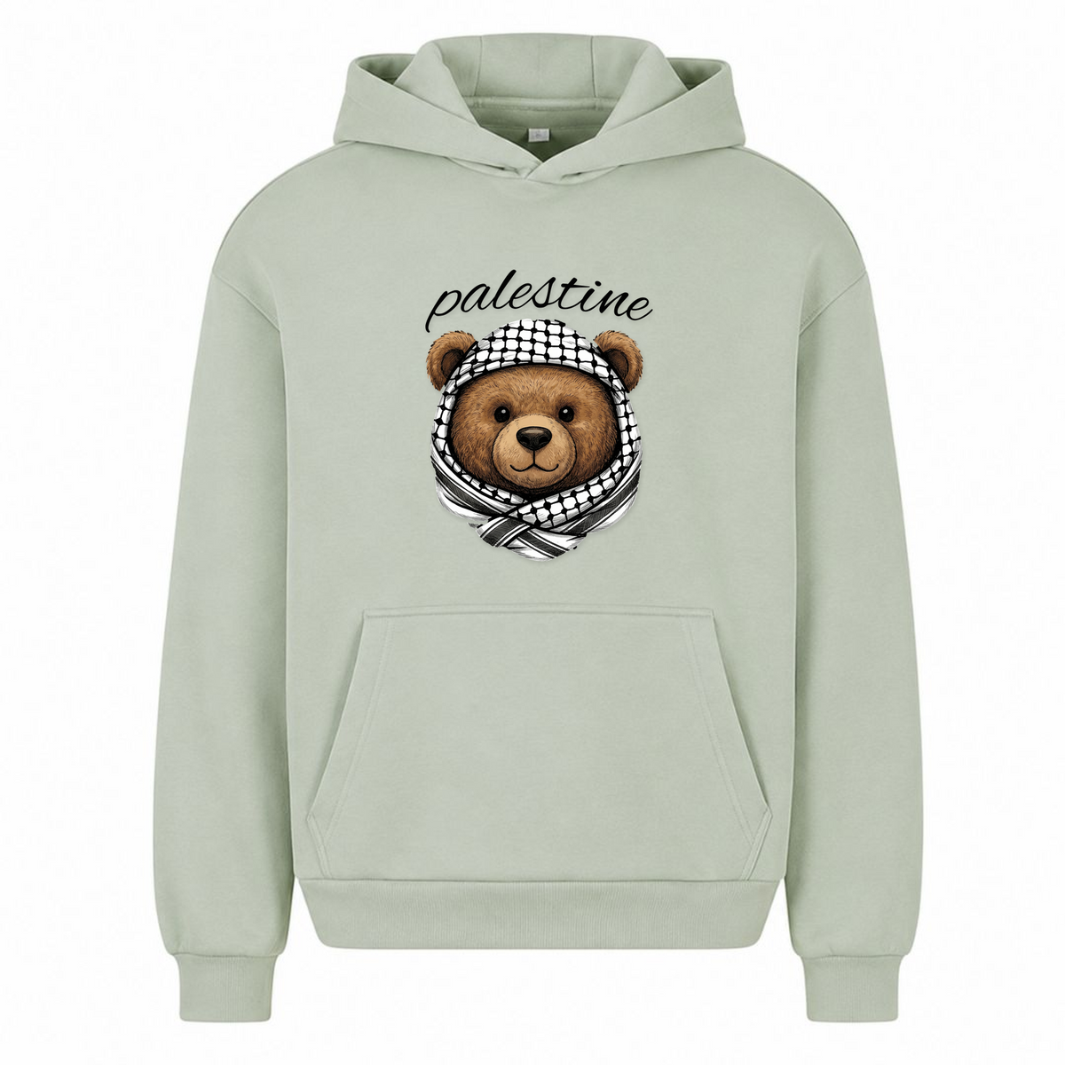 PLSTN Bear Oversized Hoodie - light asphalt