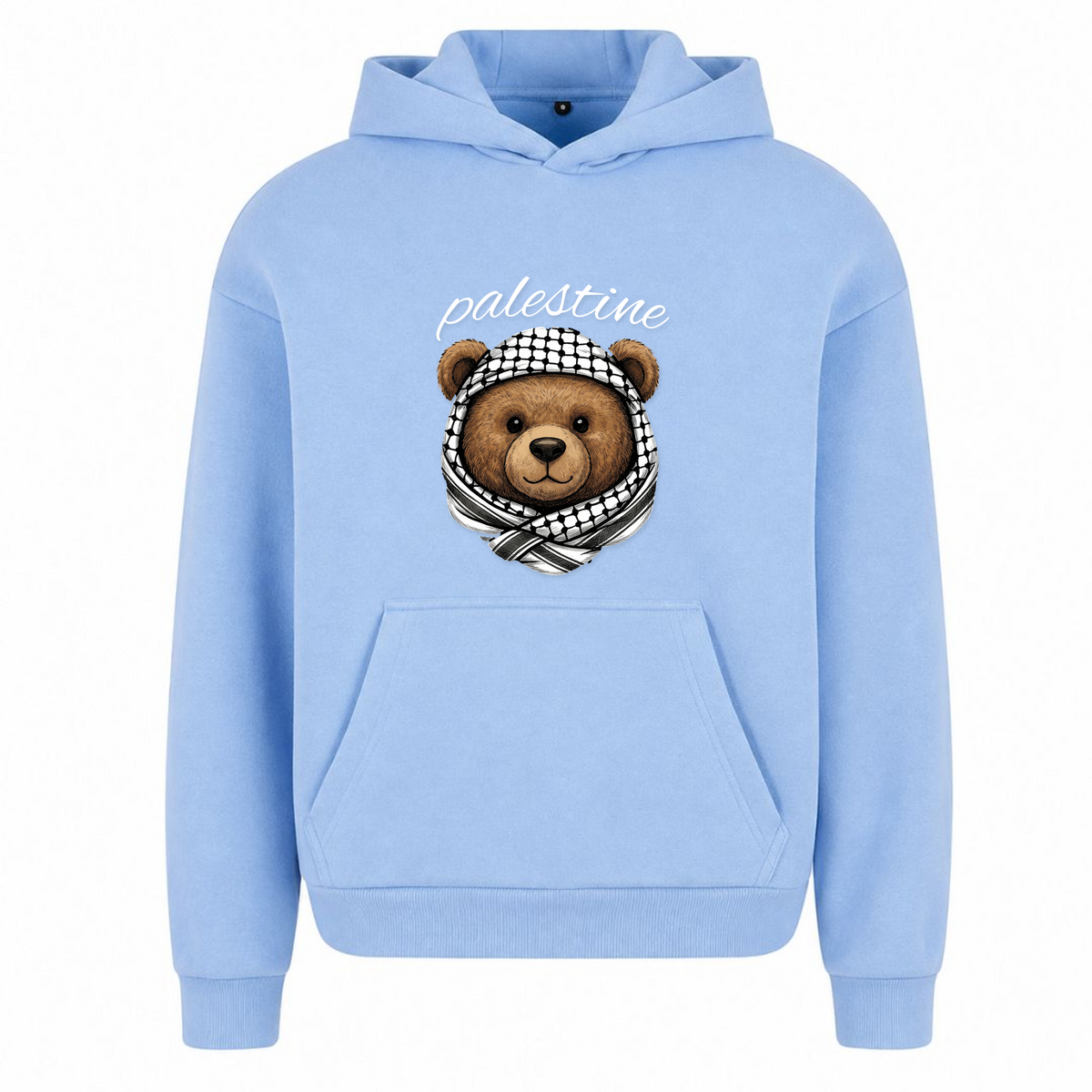 PLSTN Bear Oversized Hoodie - powder blue