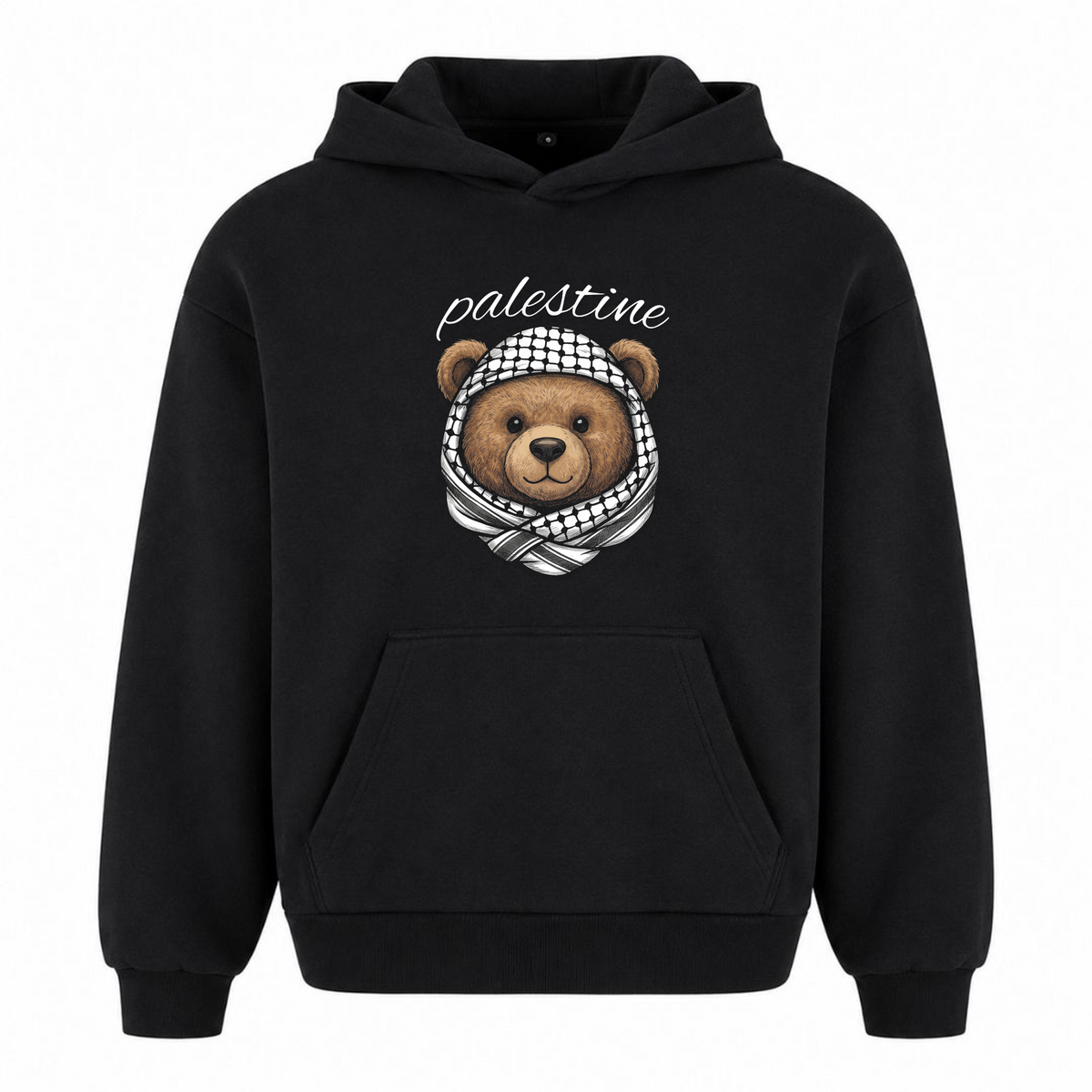 PLSTN Bear Oversized Hoodie - Schwarz