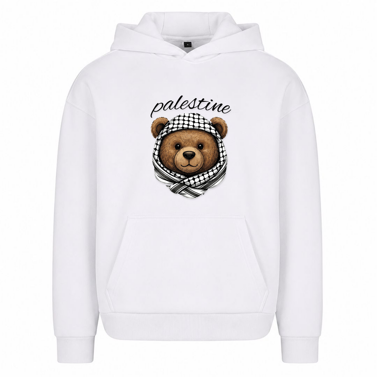 PLSTN Bear Oversized Hoodie - Weiß