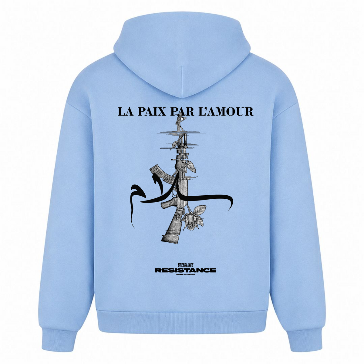 L'AMOUR Oversized Hoodie - powder blue