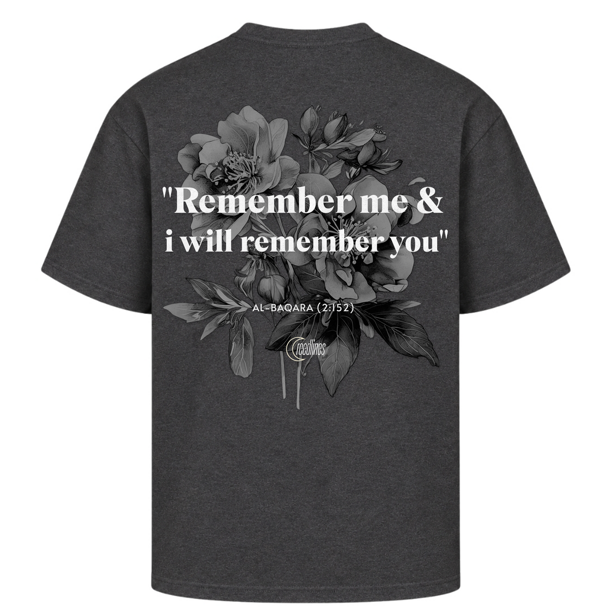 REMEBER ME Oversized Shirt - Charcoal (Heather)