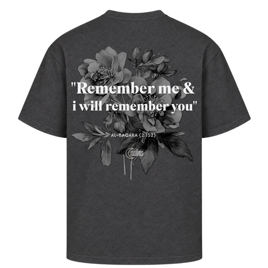REMEBER ME Oversized Shirt - Charcoal (Heather)