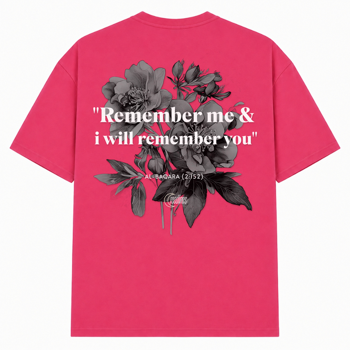 REMEBER ME Oversized Shirt - Hibiskus Pink