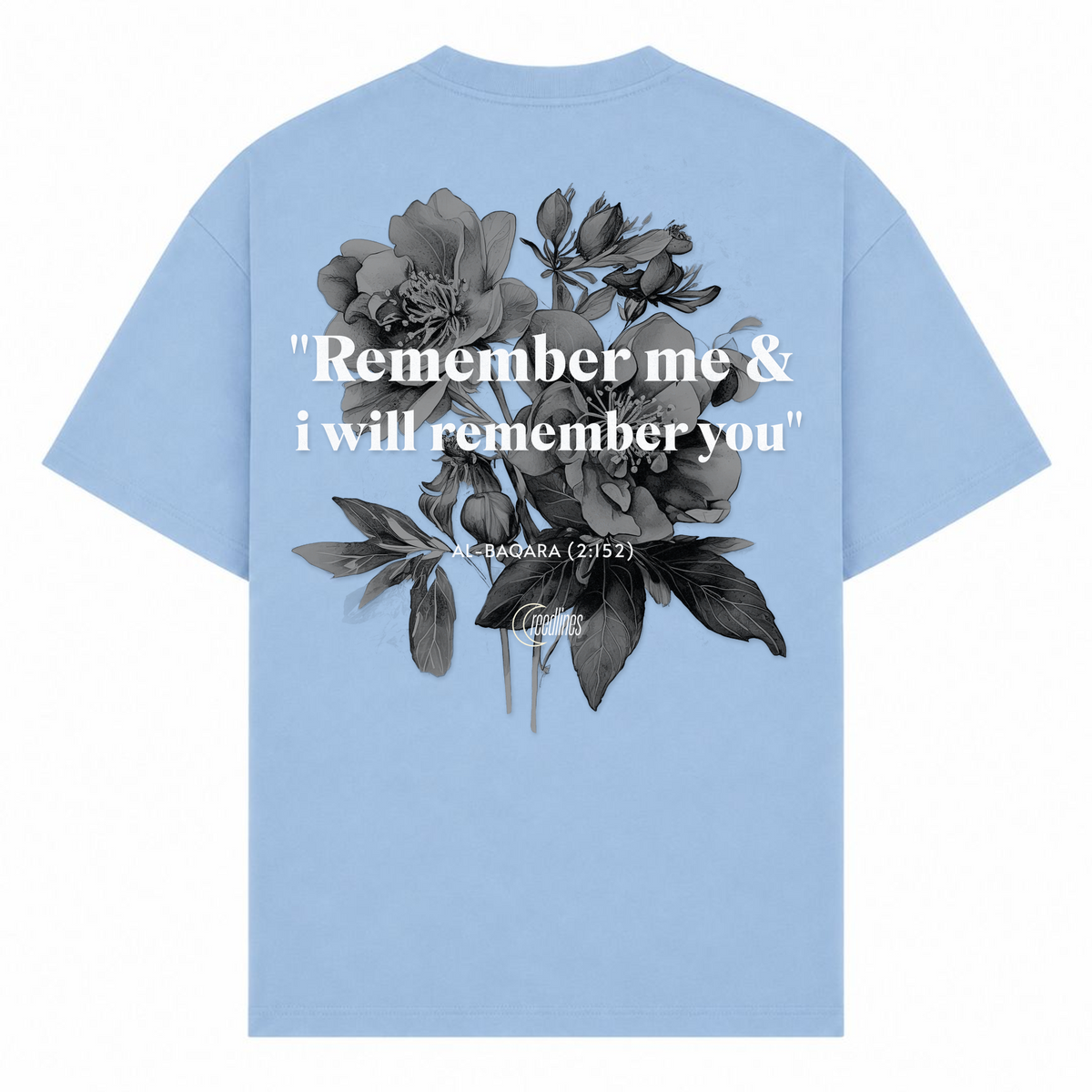 REMEBER ME Oversized Shirt - powder blue